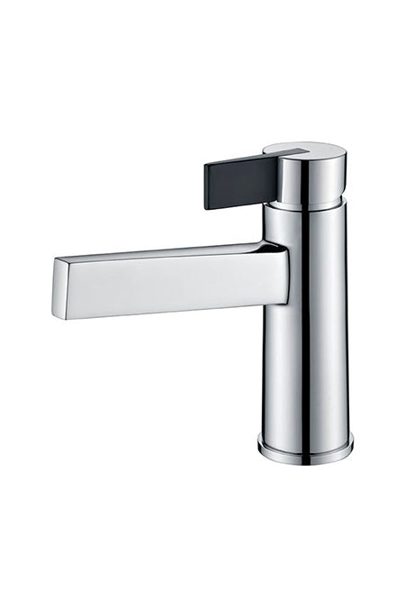 MITIGEUR LAVABO CHROME/NOIR MAT SÉRIE ELBA