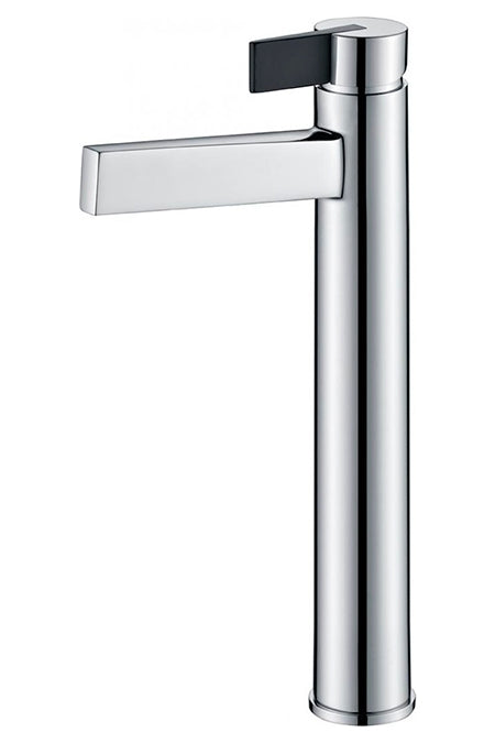 MITIGEUR LAVABO BEC HAUT CHROME/ NOIR MAT SÉRIE ELBA