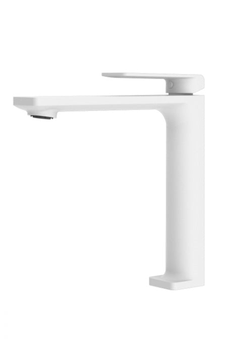 MITIGEUR LAVABO AVEC BEC EXTRA HAUT (+5CM) BLANC SÉRIE FIJI