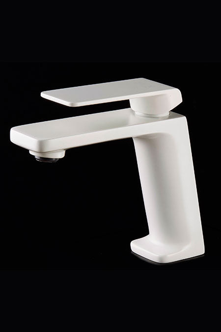 MITIGEUR LAVABO BLANC MAT SÉRIE FIJI